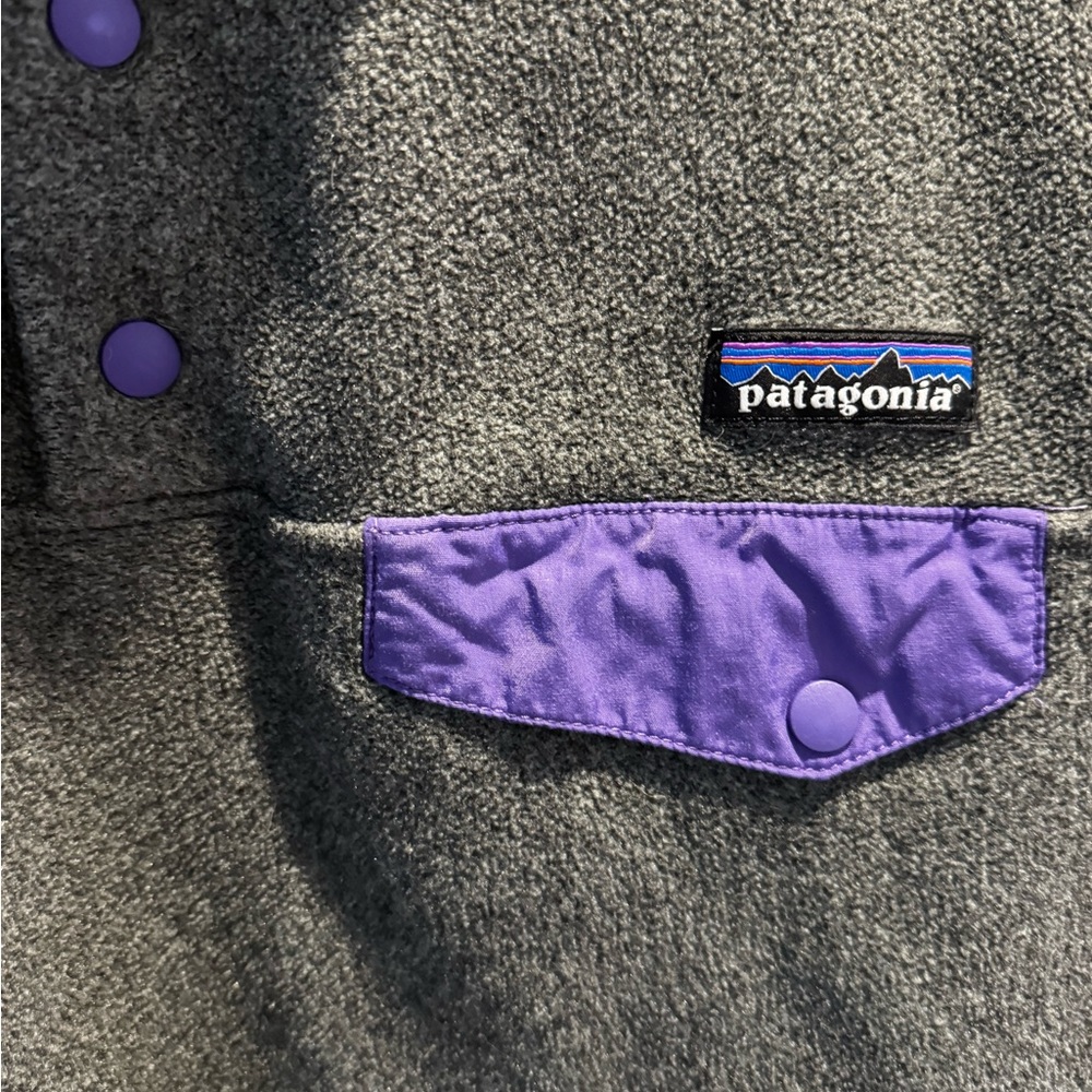 Patagonia Fleece Grey Sweater Sz M Women’s - Picture 2 of 4